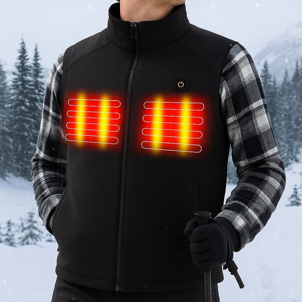 Heated Vest with Battery Pack – 3 Heat Settings, Unisex (X-Small)